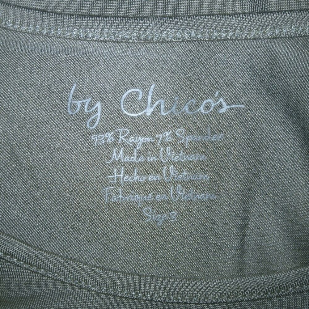 NWT CHICOS Womens 3 XL Karina Shirtail Long Sleeve Knit Top Solid Putty Beige - Picture 4 of 9